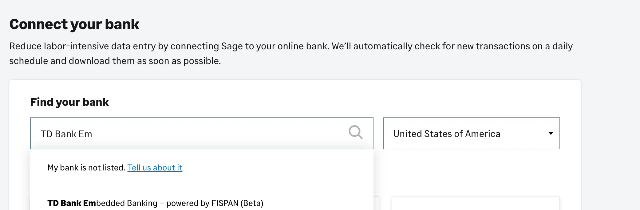 Search ‘TD Embedded Banking.’ Search ‘TD Embedded Banking.’