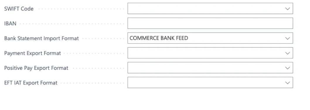 Select Commerce Bank Feed