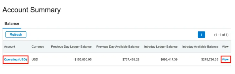 Open Bank Account Details