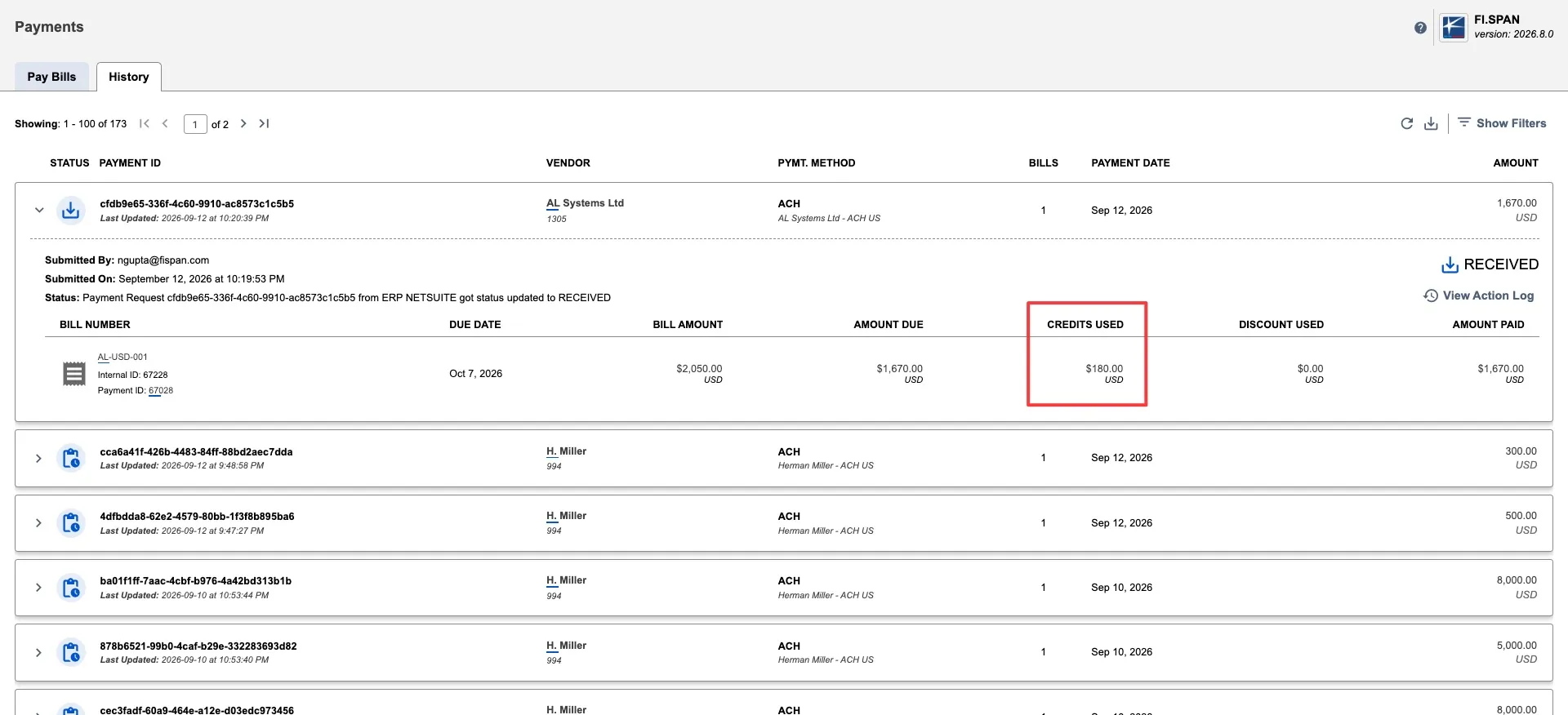 Payment History Payment History