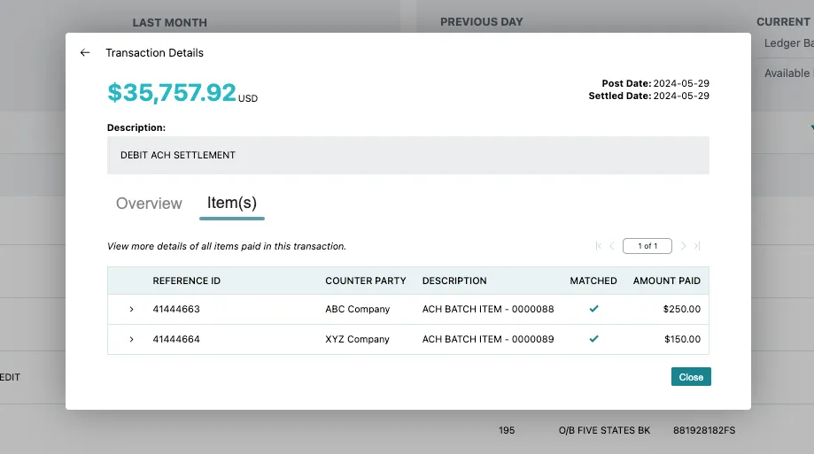 View Unbatched Transactions View Unbatched Transactions