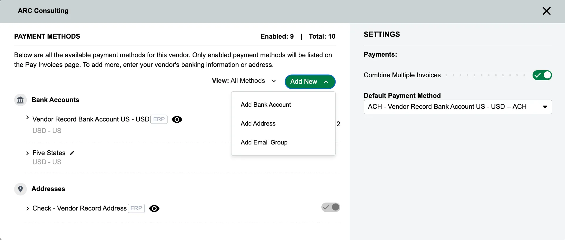 Click Add Address Click Add Address