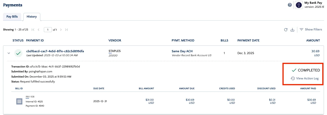 View Payment History View Payment History