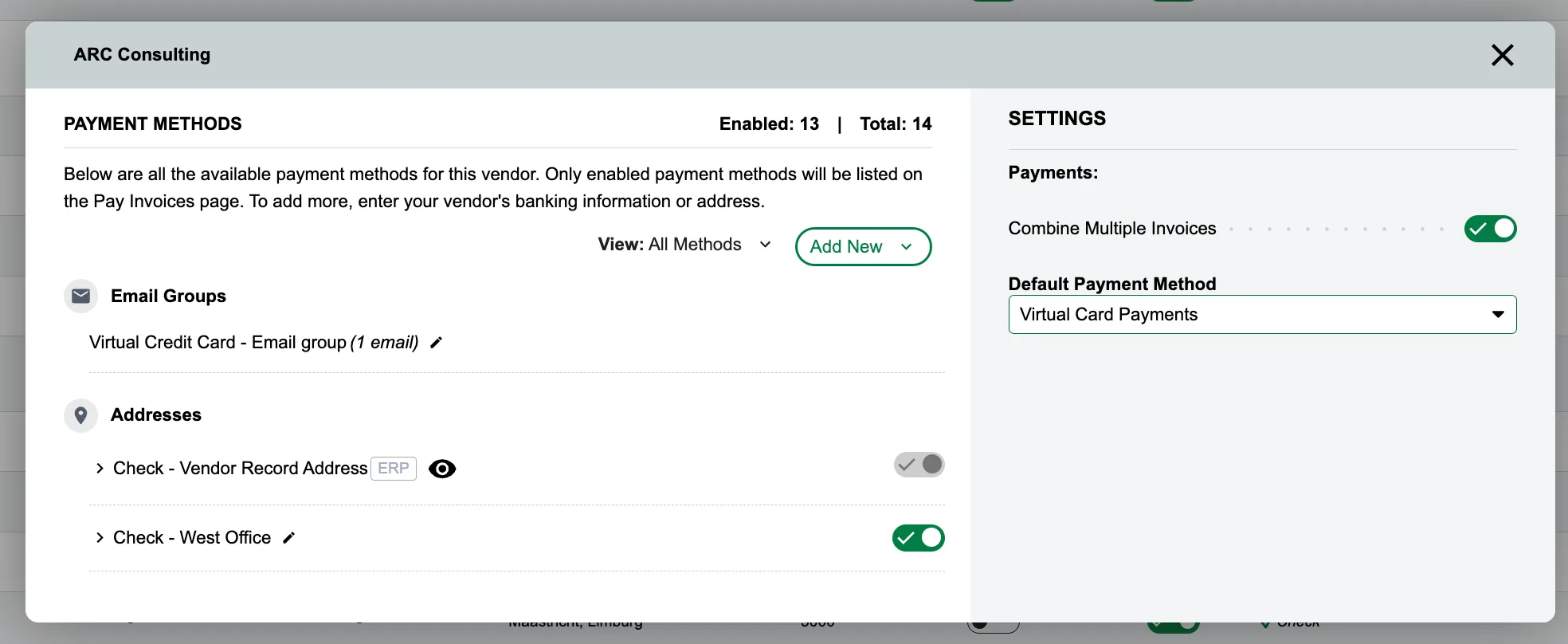 Select Default Payment Method Select Default Payment Method