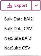 Export Options Export Options