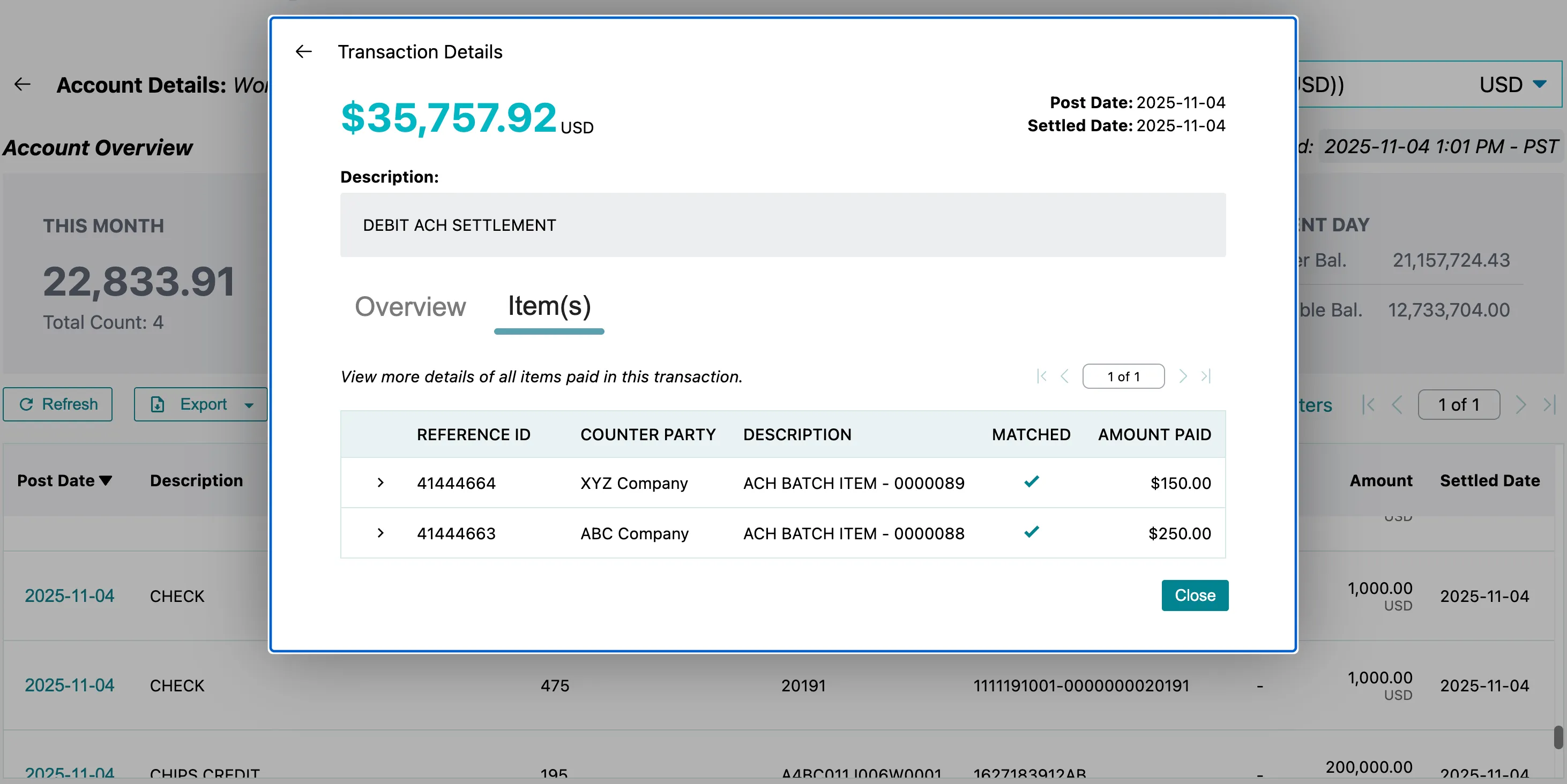 View Unbatched Transactions View Unbatched Transactions