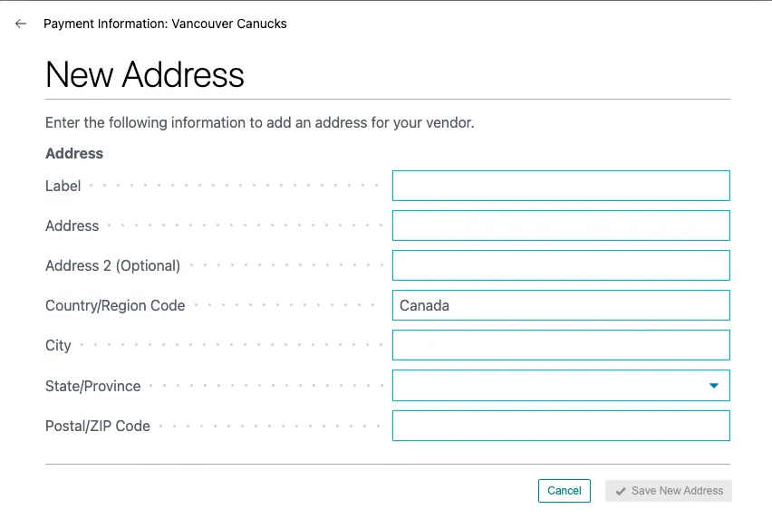 Save New Address