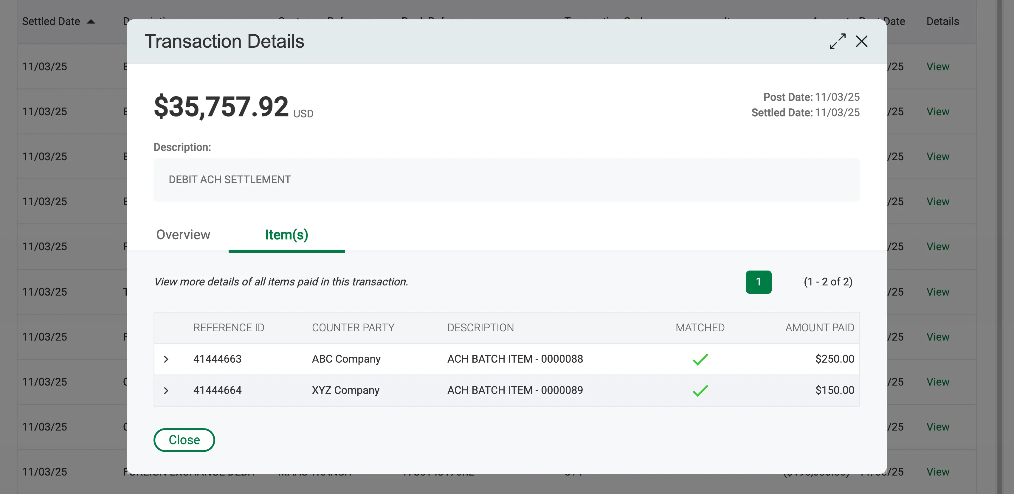View Unbatched Transactions View Unbatched Transactions