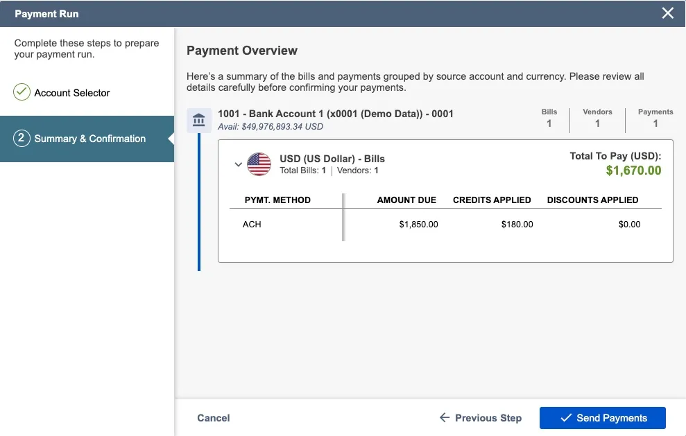 Review Payments Summary Review Payments Summary