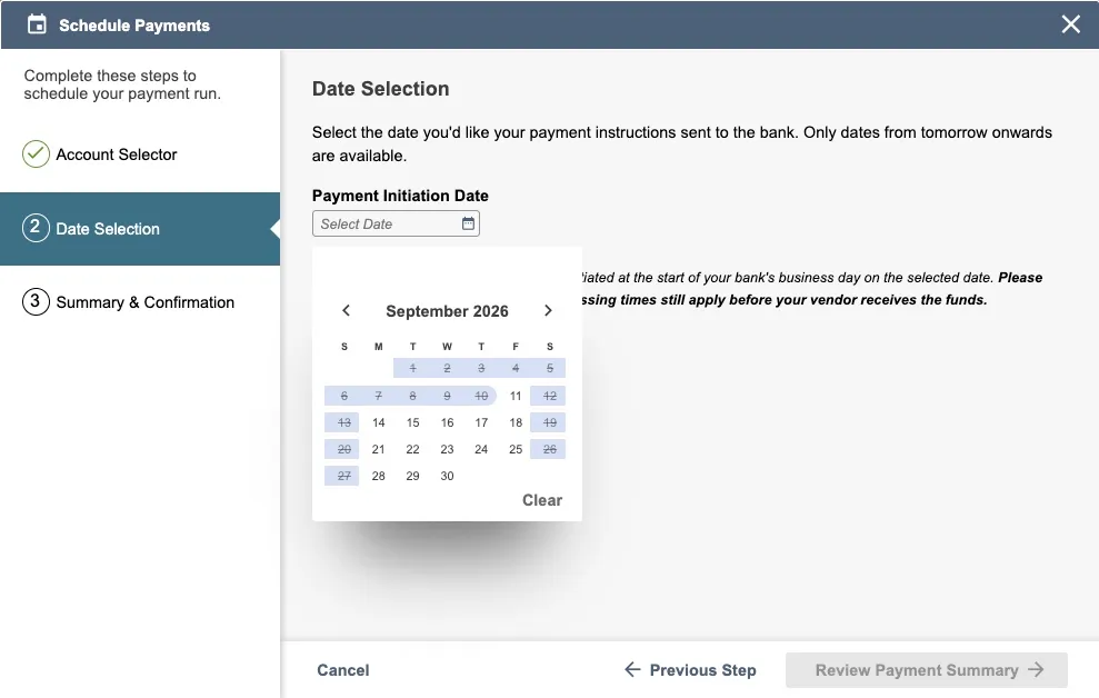 Select a Date Select a Date