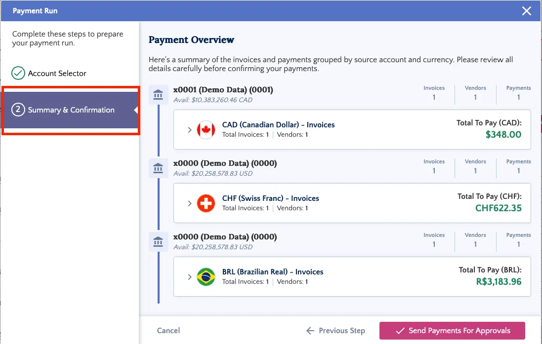 Review Payment Run and Send Payments Review Payment Run and Send Payments
