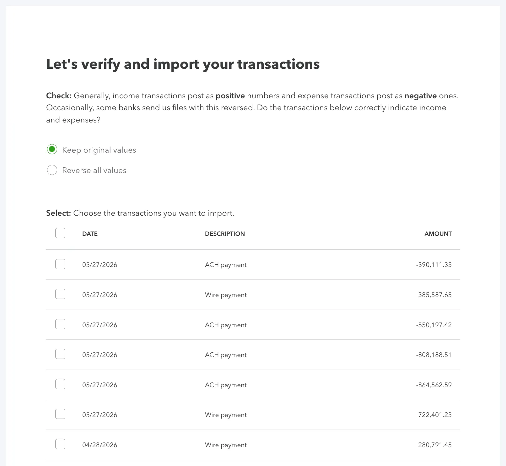 Select Transactions Select Transactions
