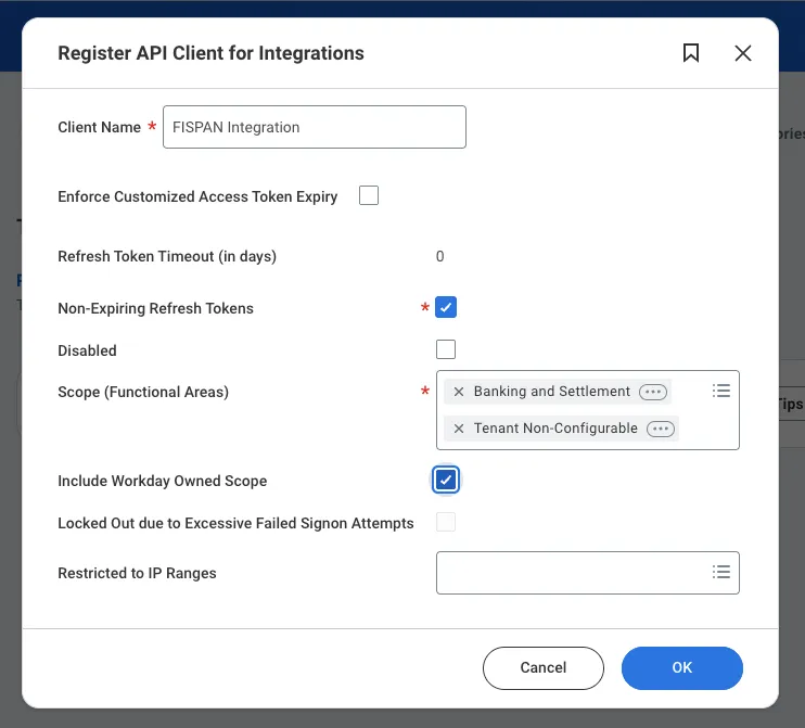 Register API Client for Integrations Register API Client for Integrations
