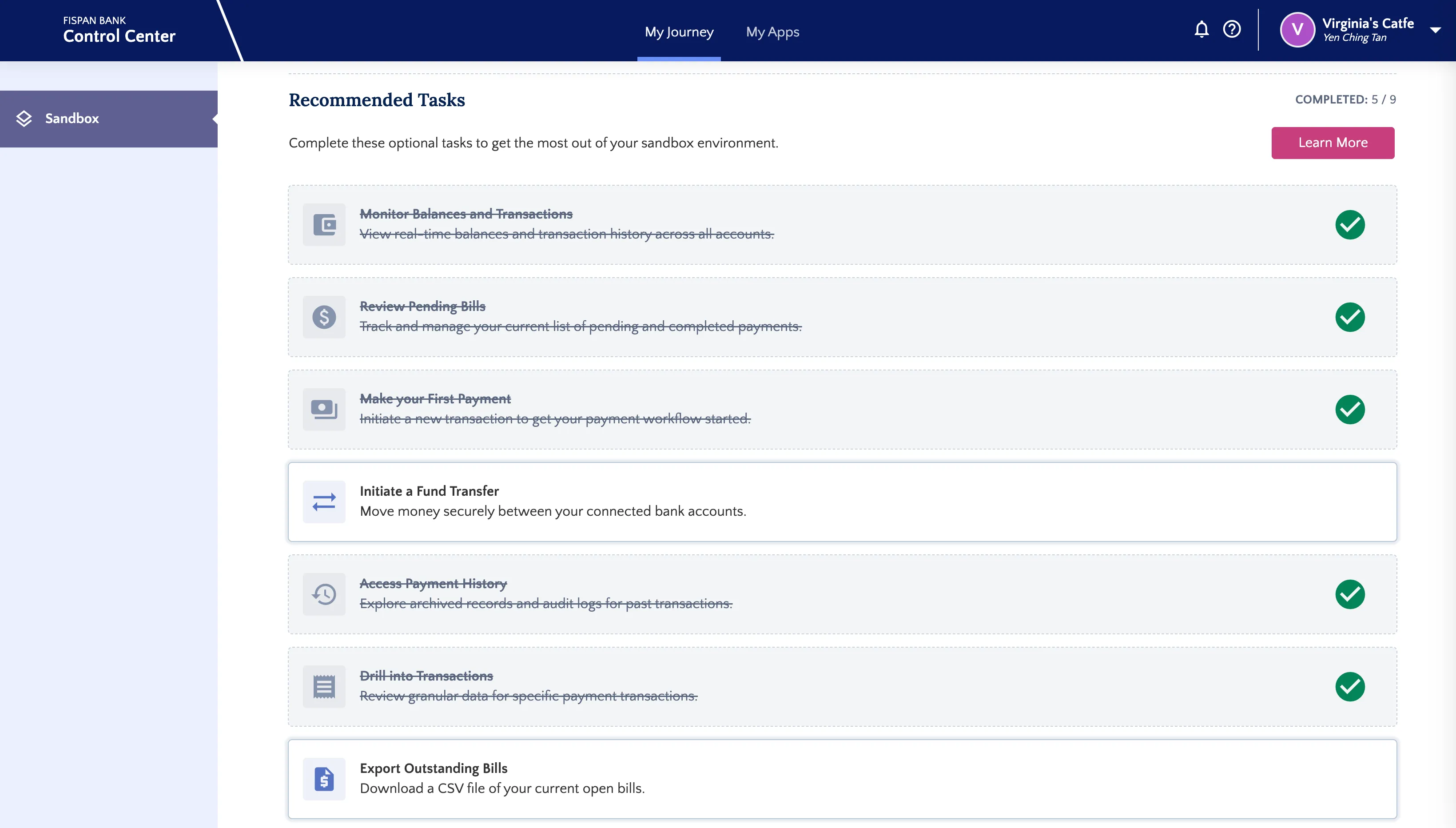 Sandbox Checklist on the Portal Sandbox Checklist on the Portal