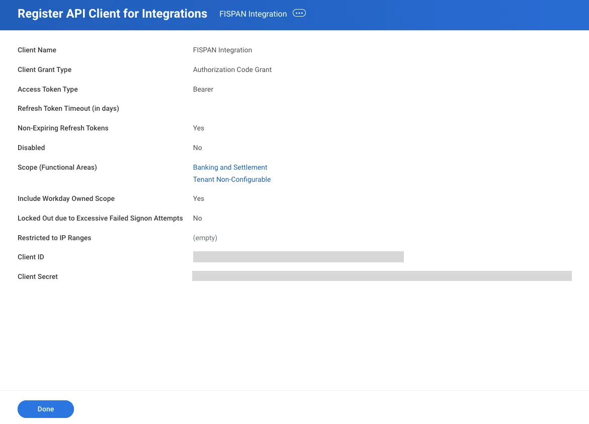 Workday Generated Client ID and Client Secret Workday Generated Client ID and Client Secret