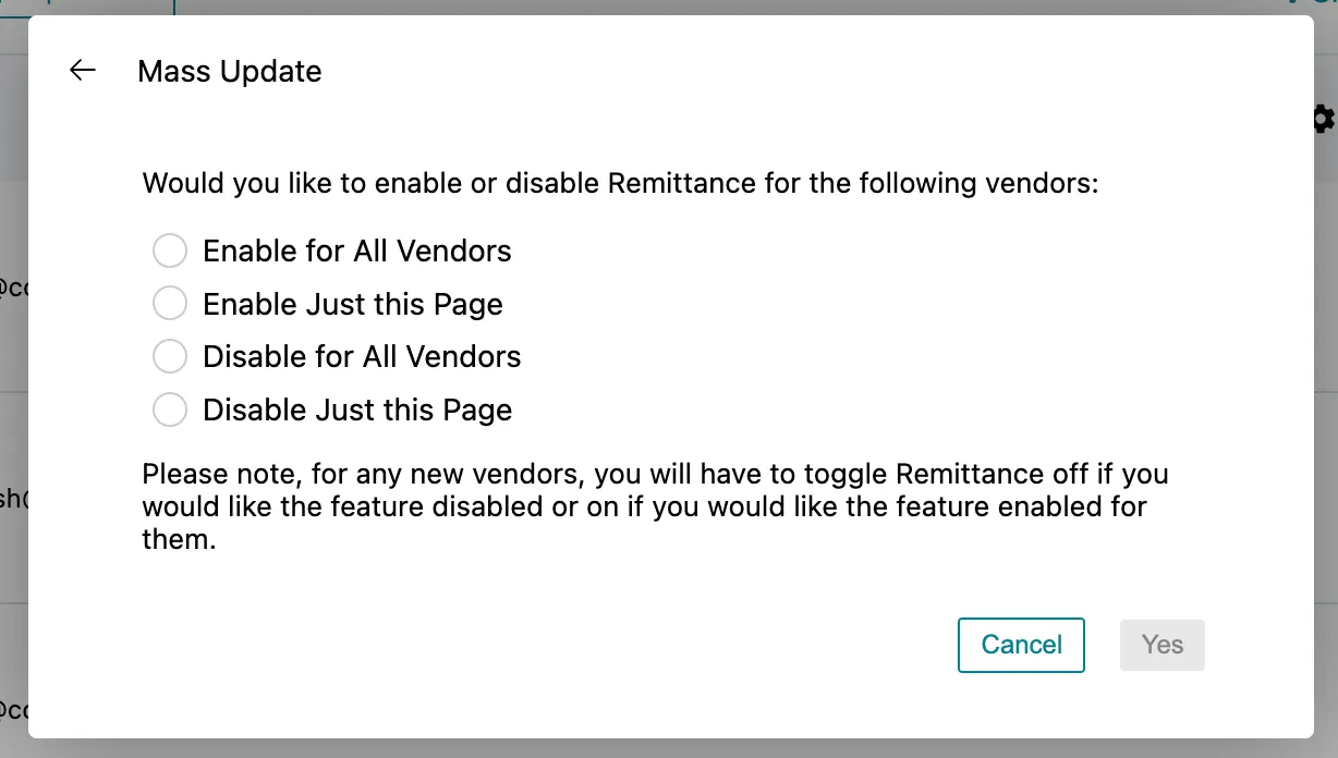 Select Desired Option