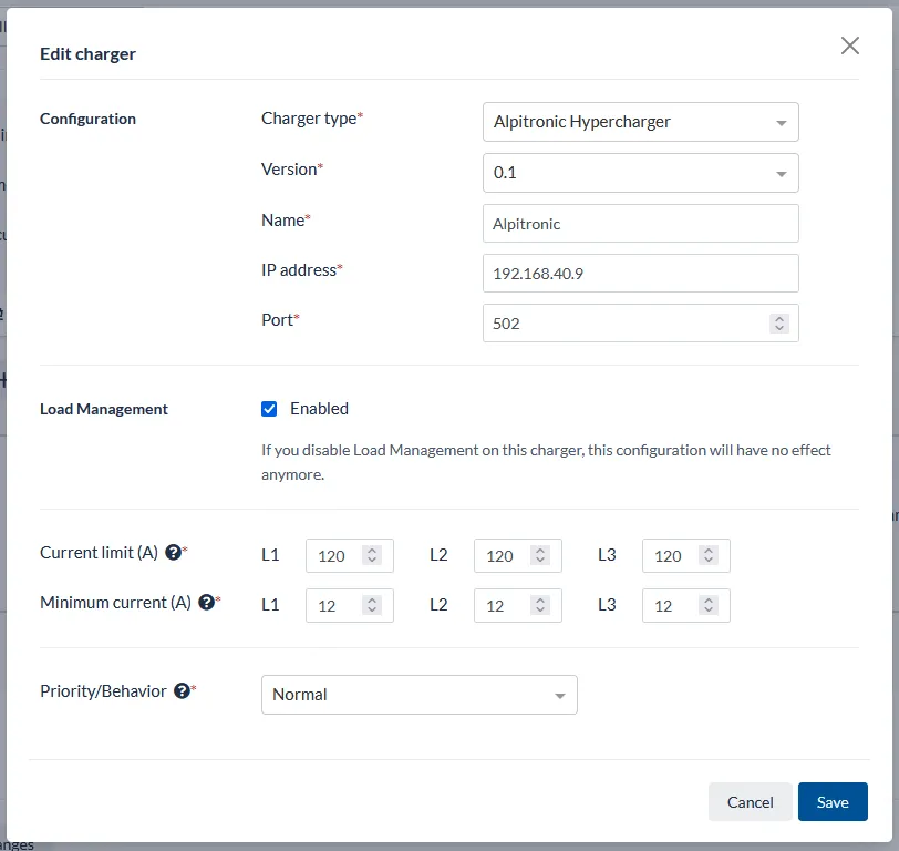 Example of Hypercharge configuration