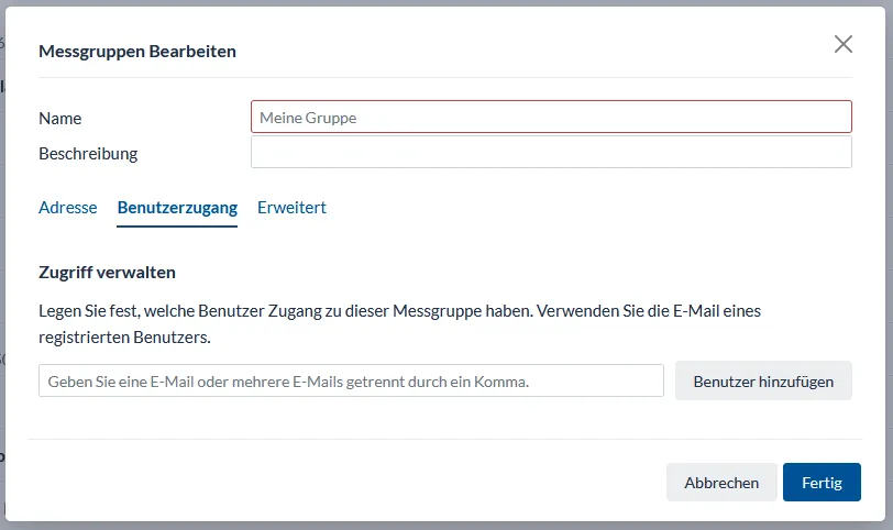 Benutzerzugang erweitern mit der E-Mail-Adresse der Kunde