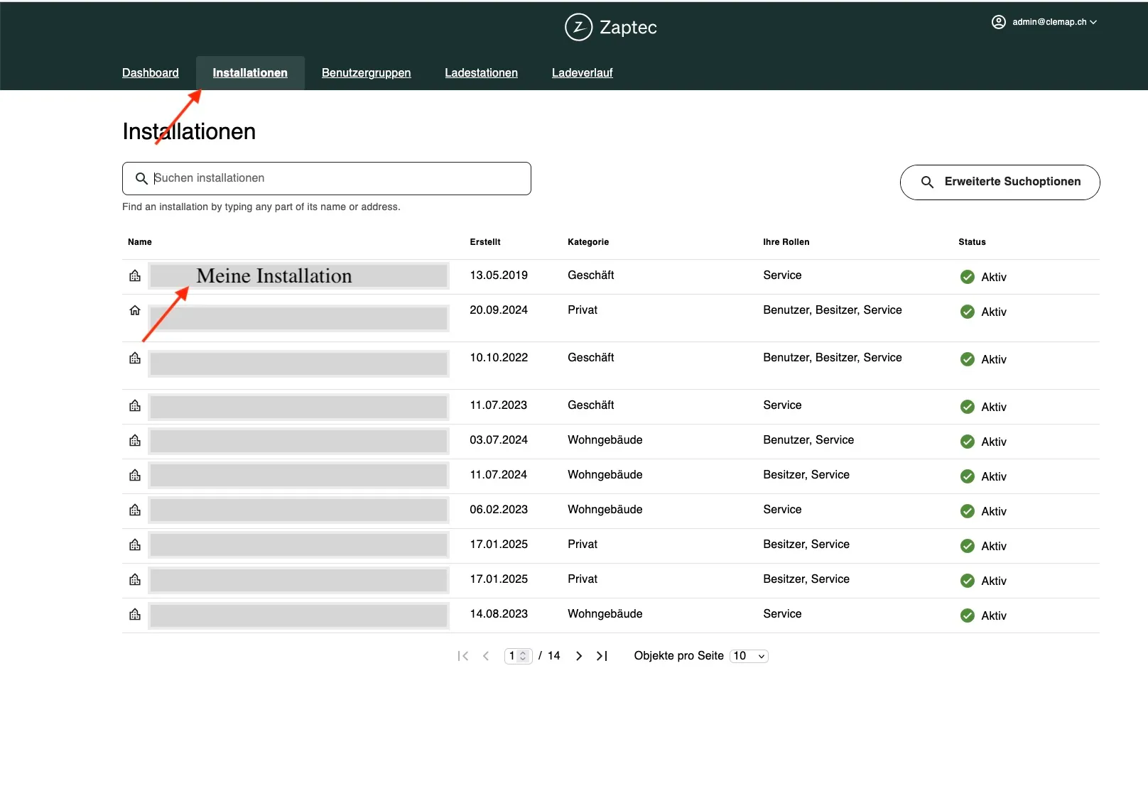 Zaptec Portal – Installation overview