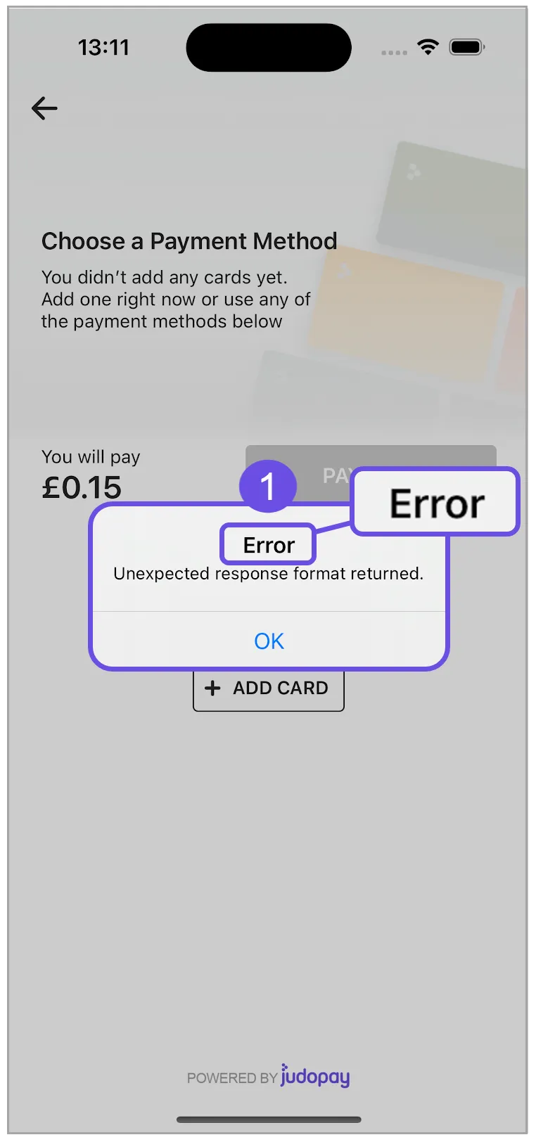 error saving card error saving card