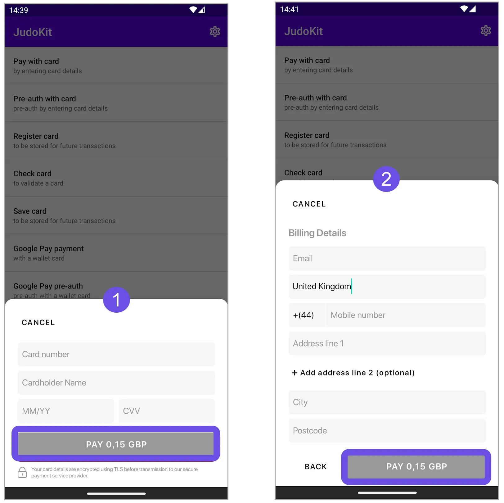 pay amount button