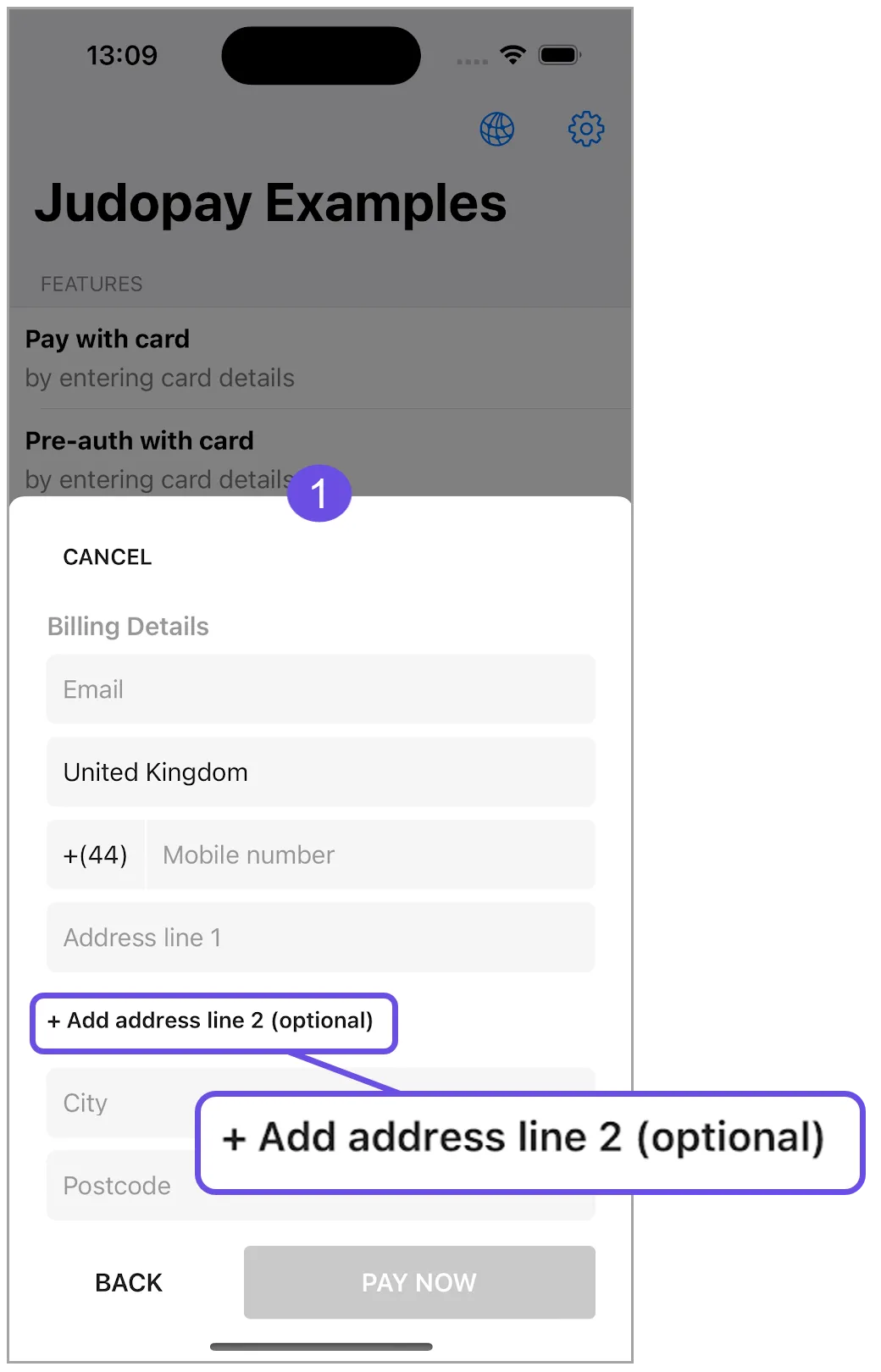 add address line add address line