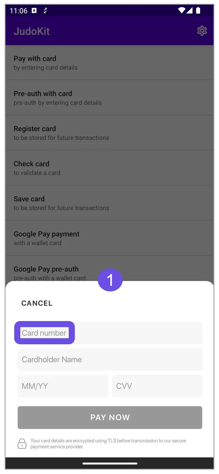 card number hint