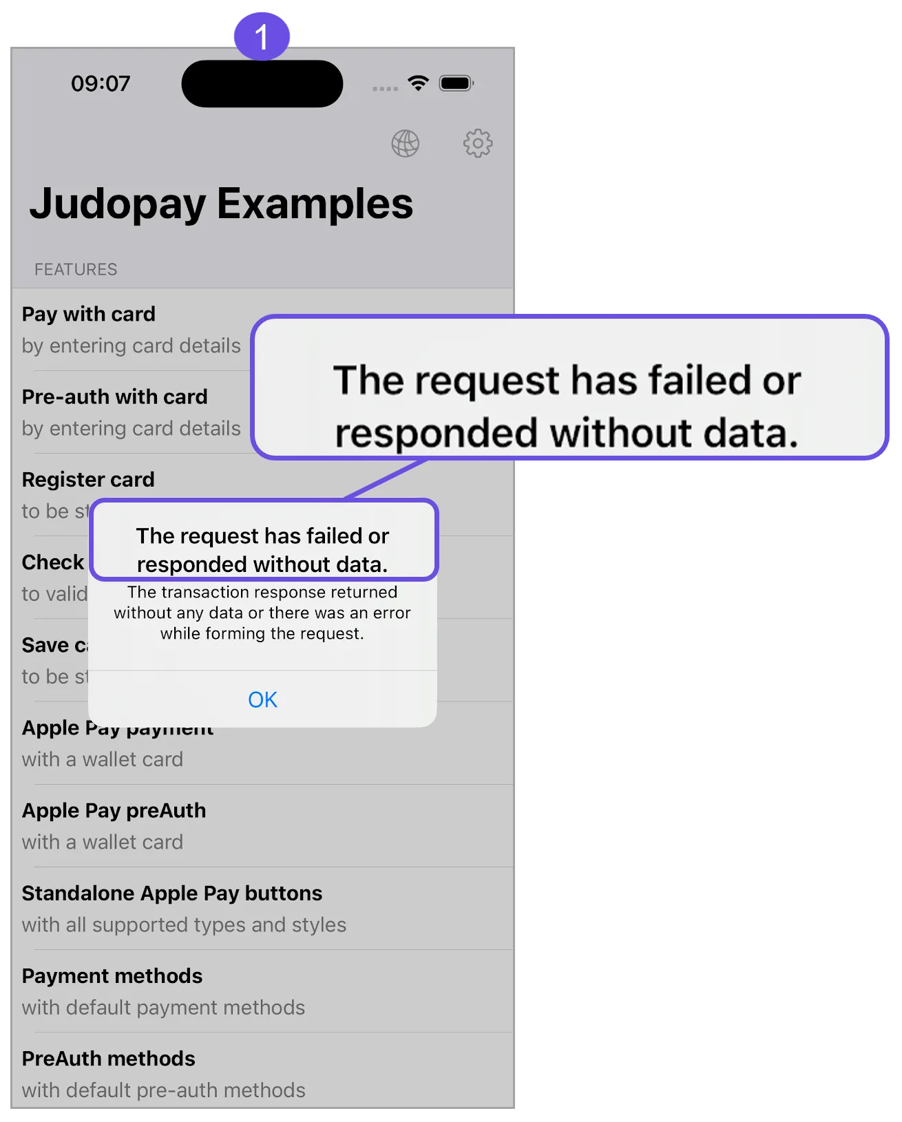 transaction request failed title transaction request failed title