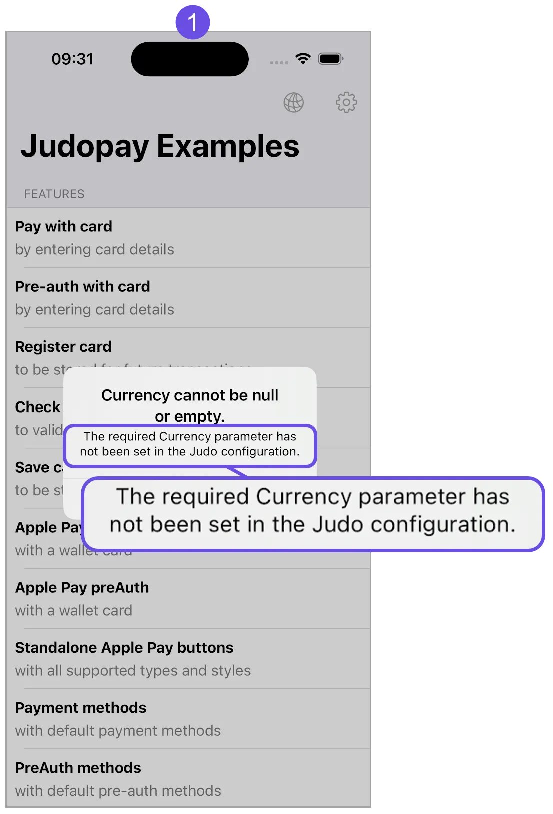 currency error message currency error message