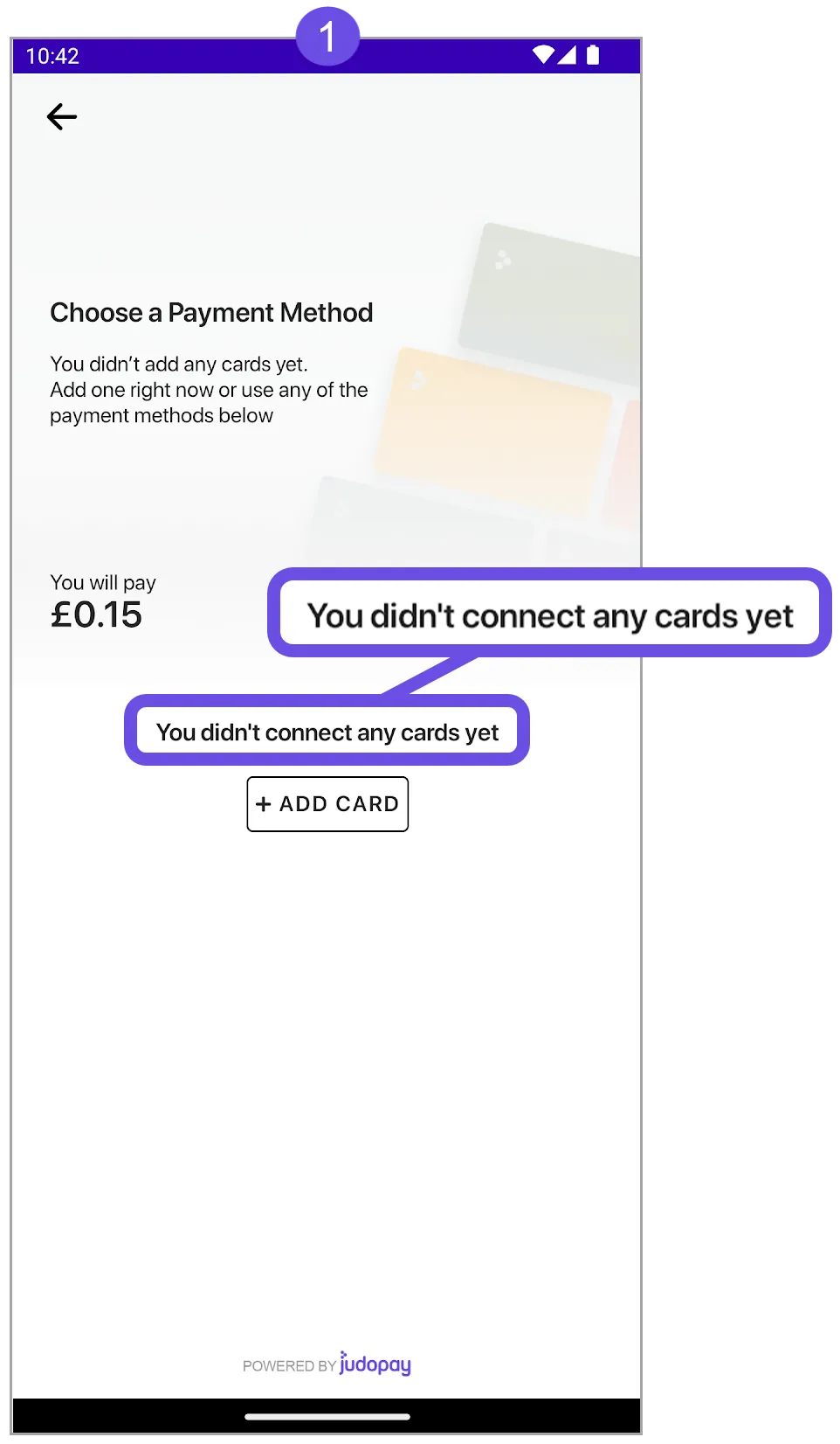 no connected cards added