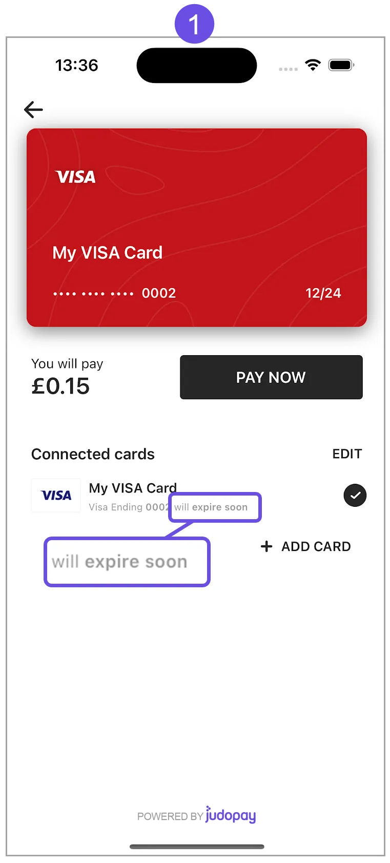 card will expire soon card will expire soon
