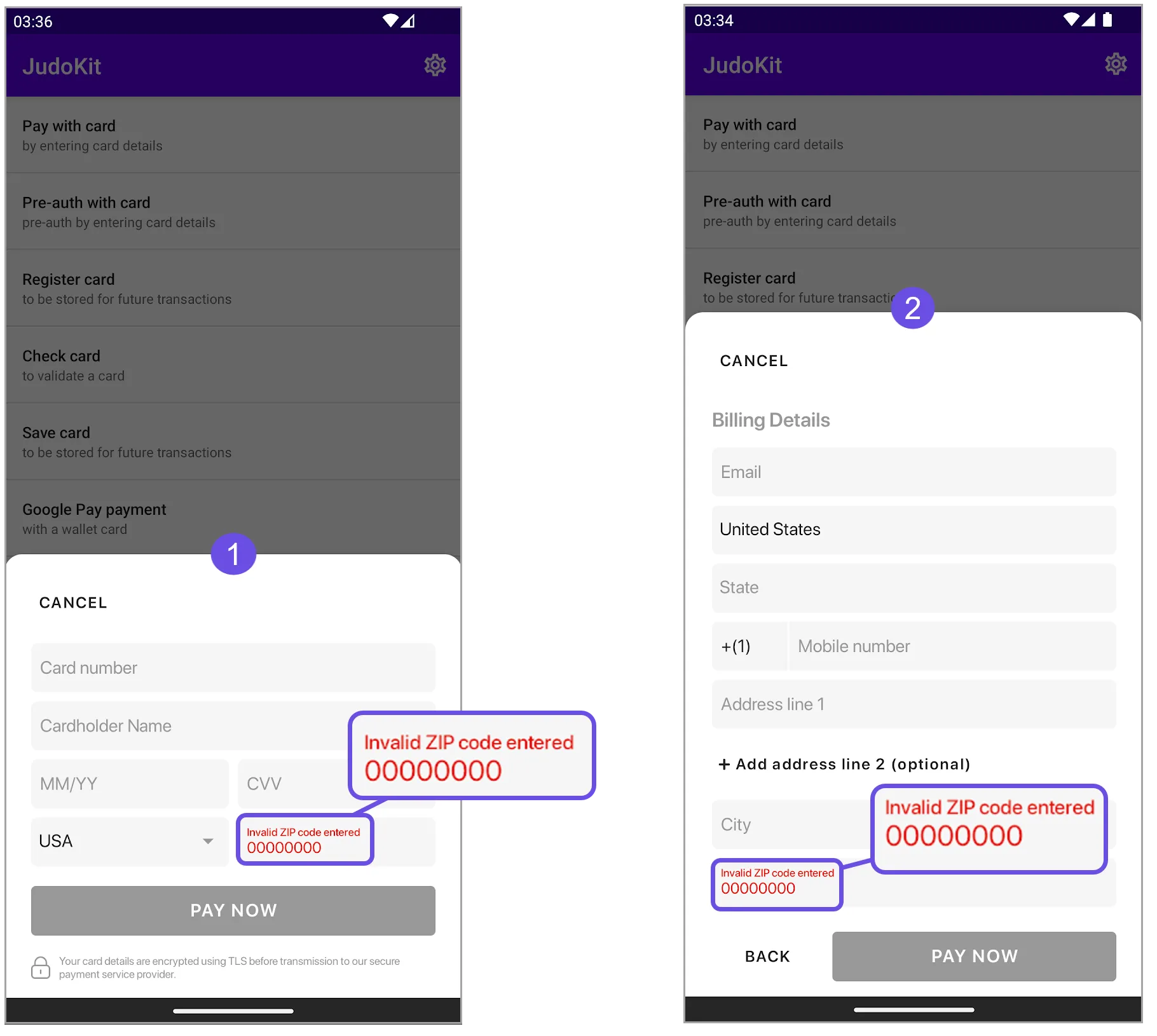 zip code input error
