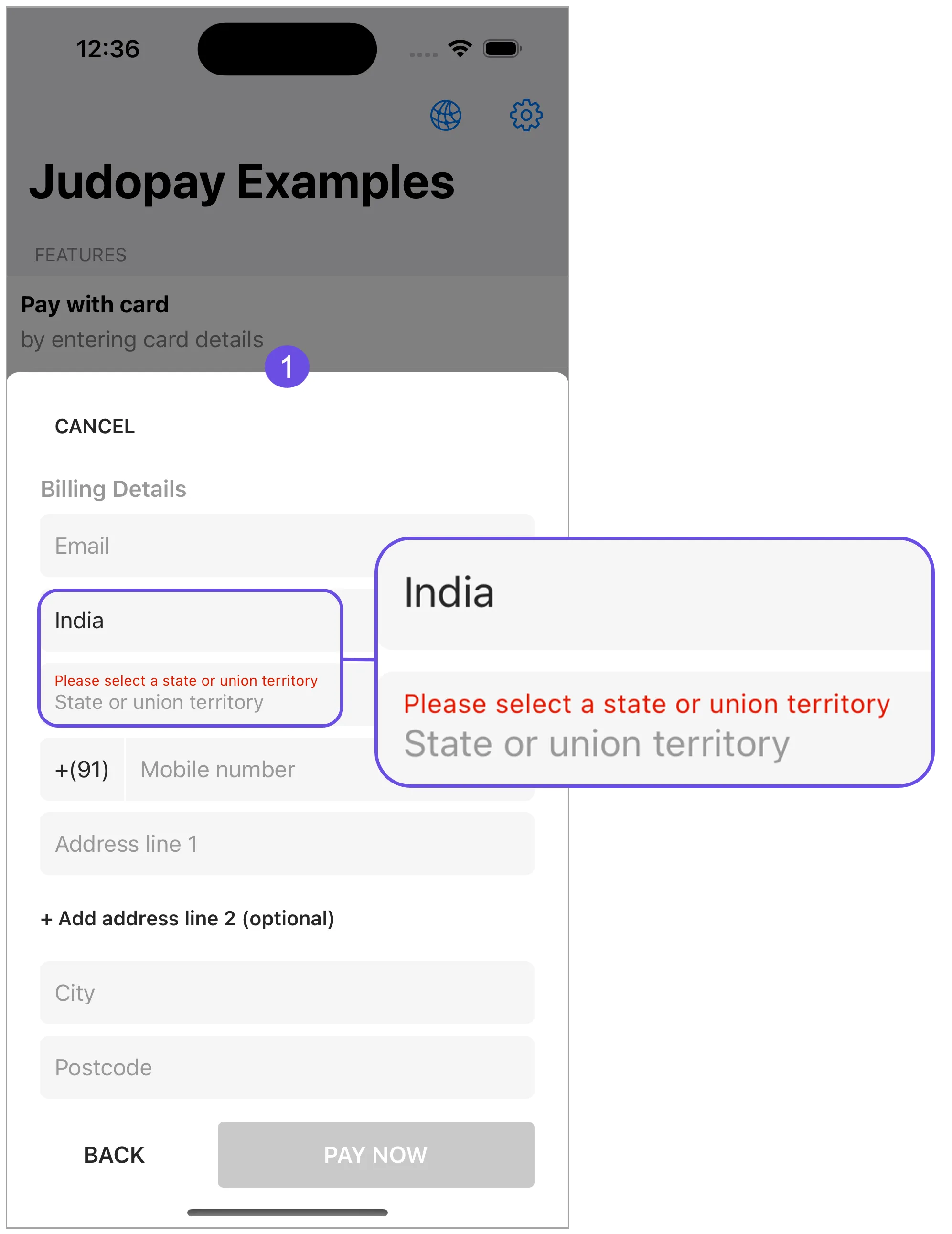 india state input error india state input error