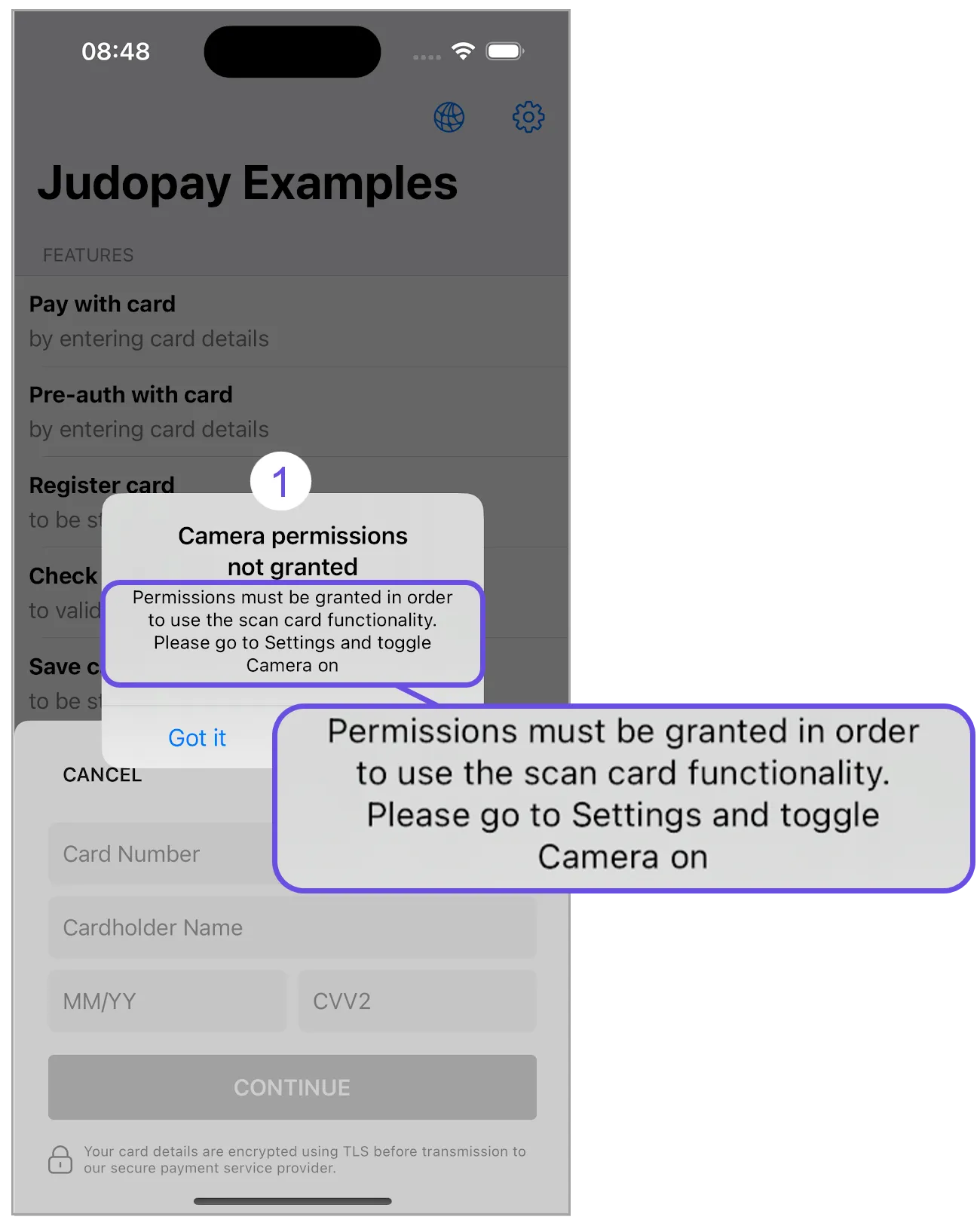scan card invalid permissions message scan card invalid permissions message