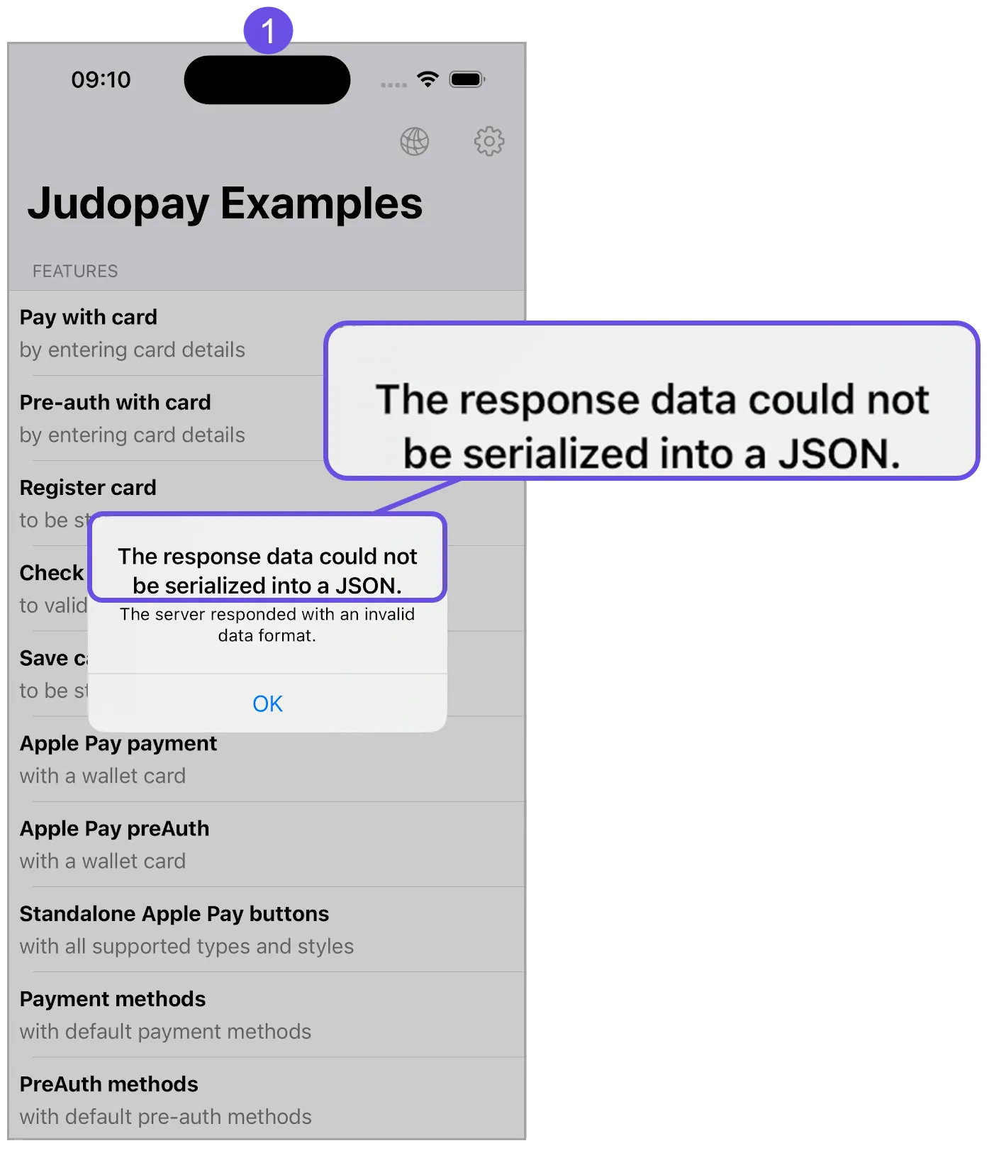 json response error title json response error title