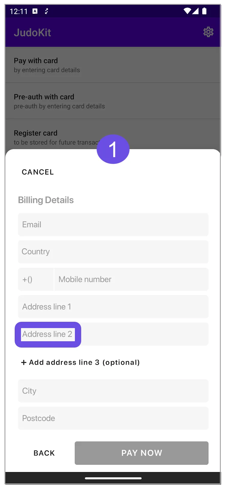 address line 2 hint