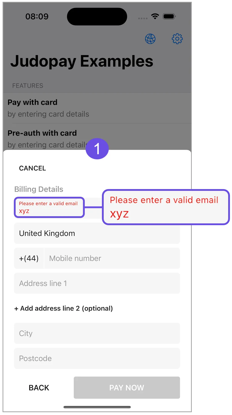 invalid email invalid email