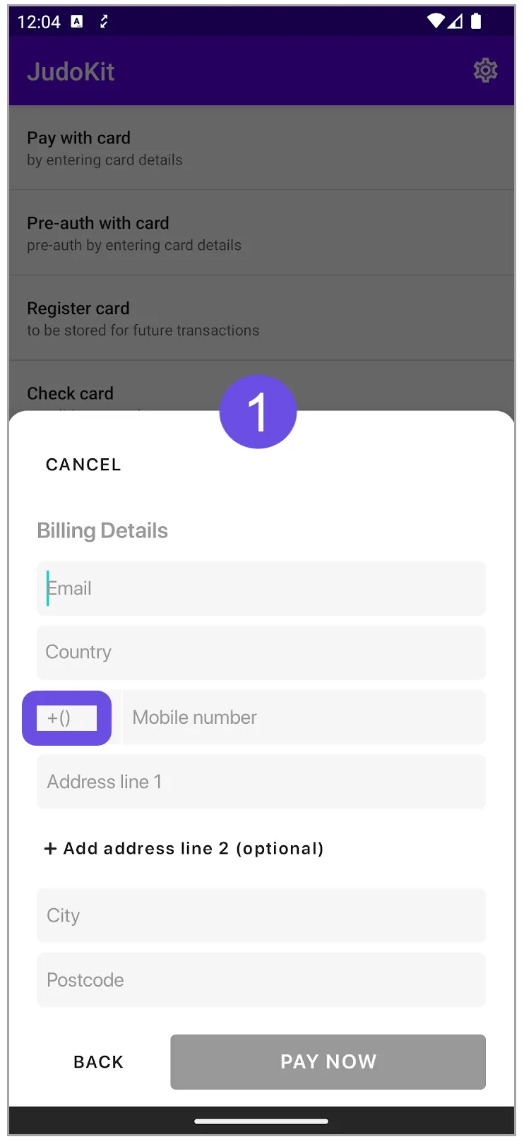 phone country code hint