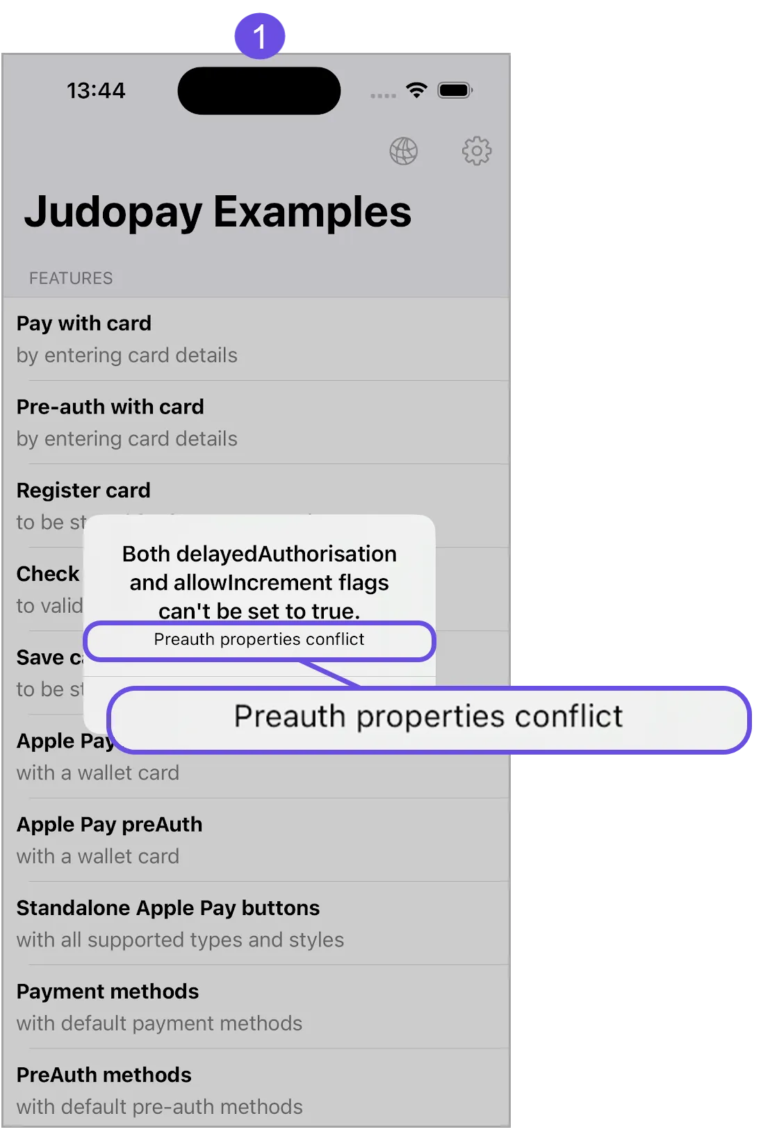 preauth error message preauth error message