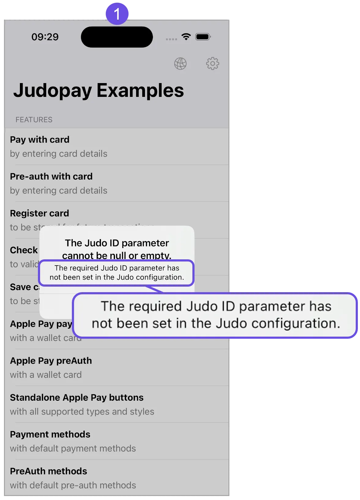 judo id error message judo id error message