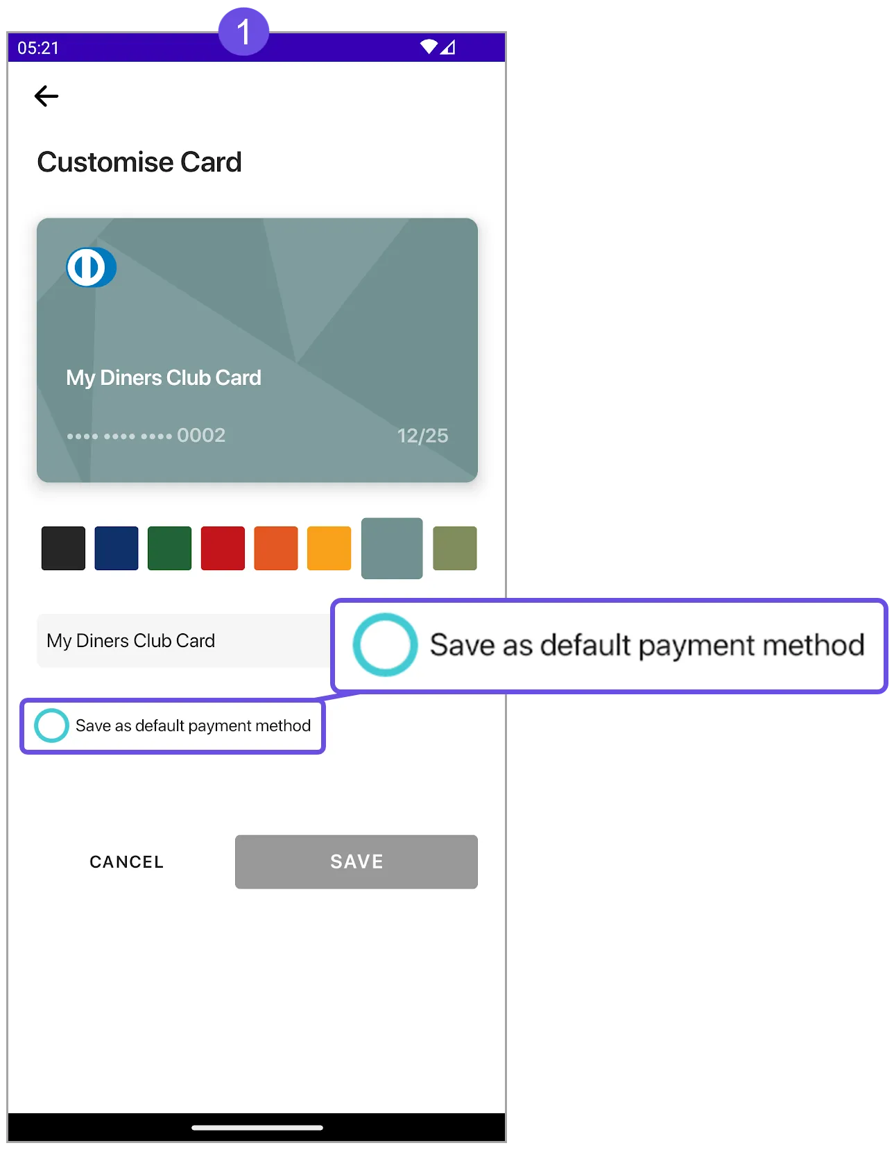 default payment method