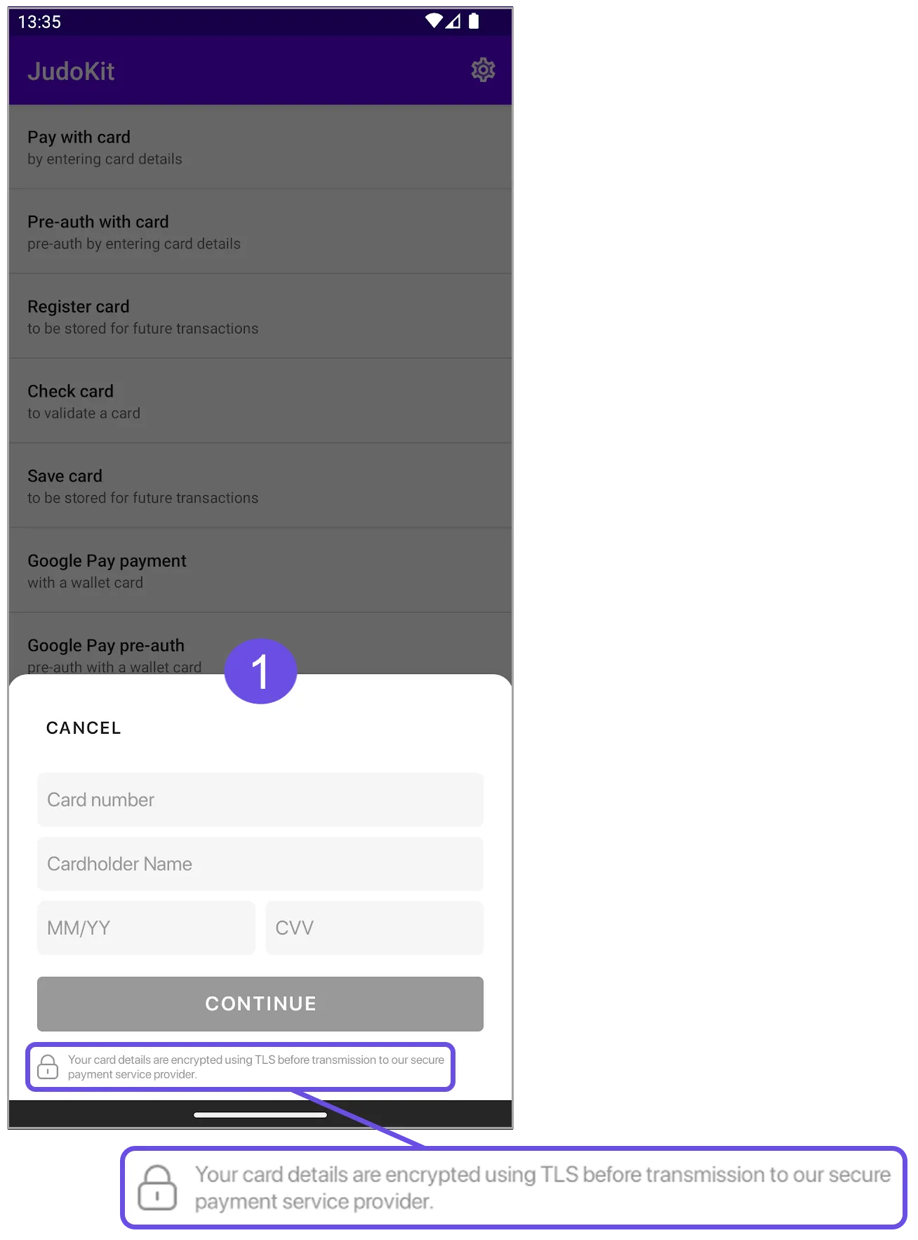 footer encryption message