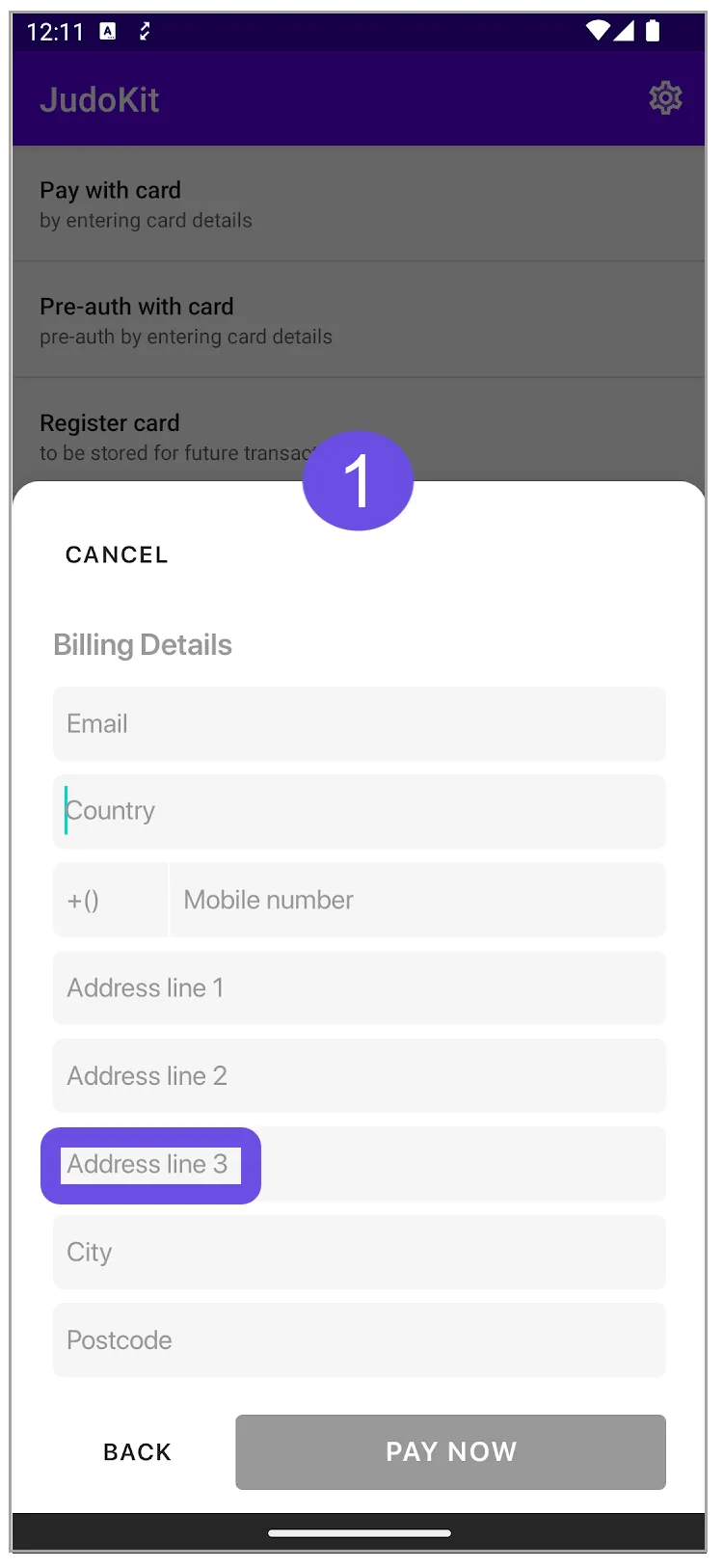 address line 3 hint
