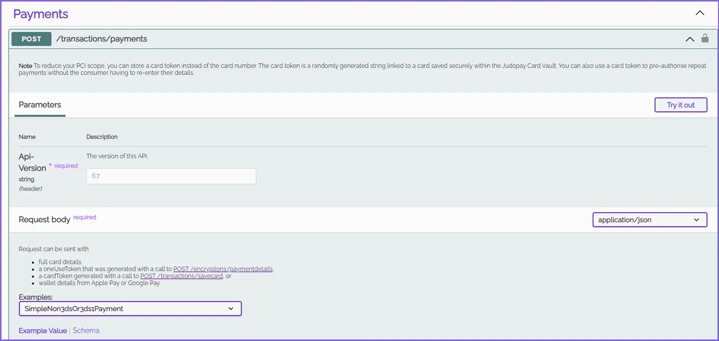 payments request