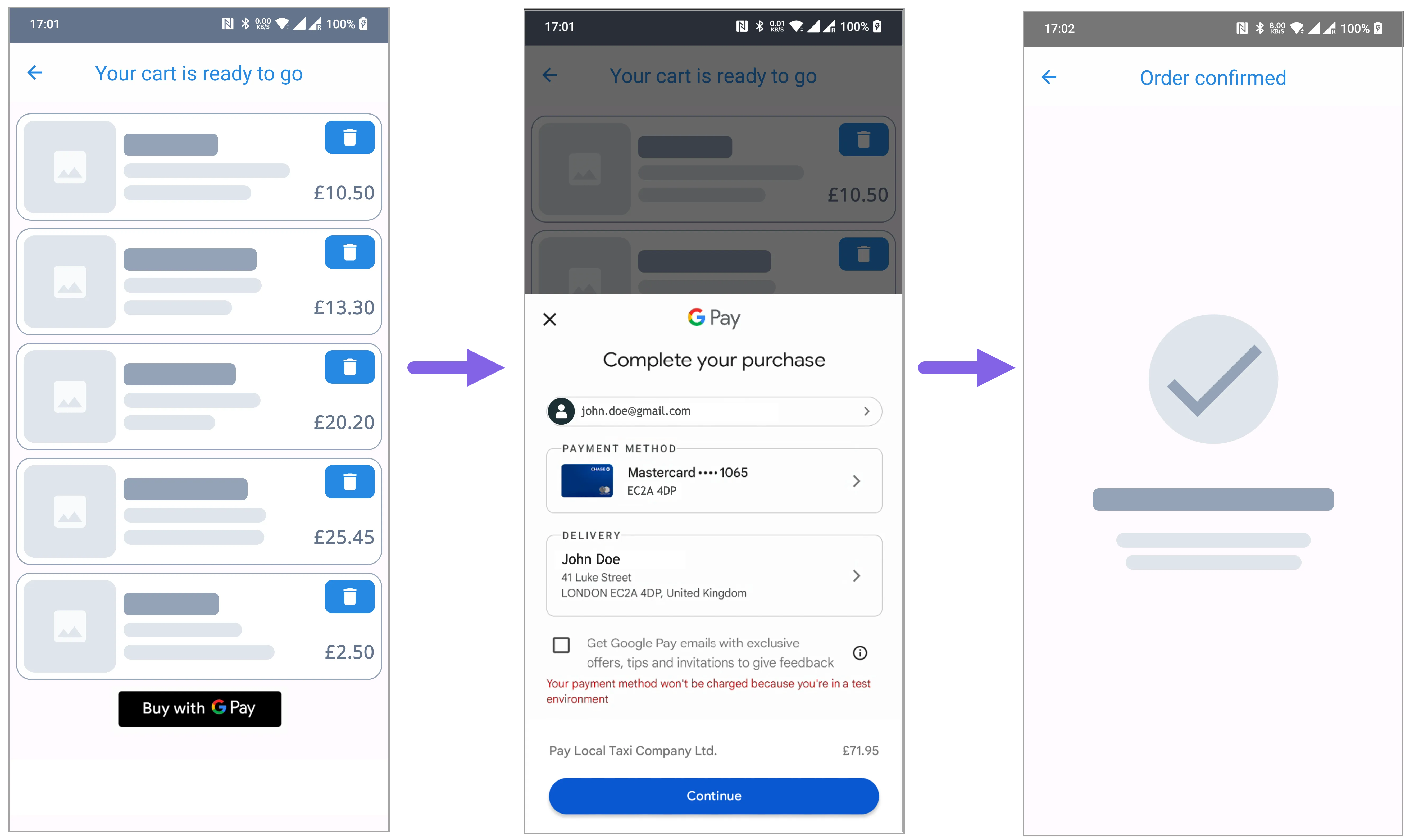 google pay mobile flow