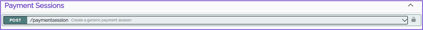 payment session endpoint