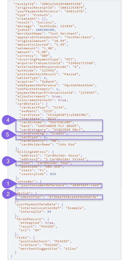 new response snippet example