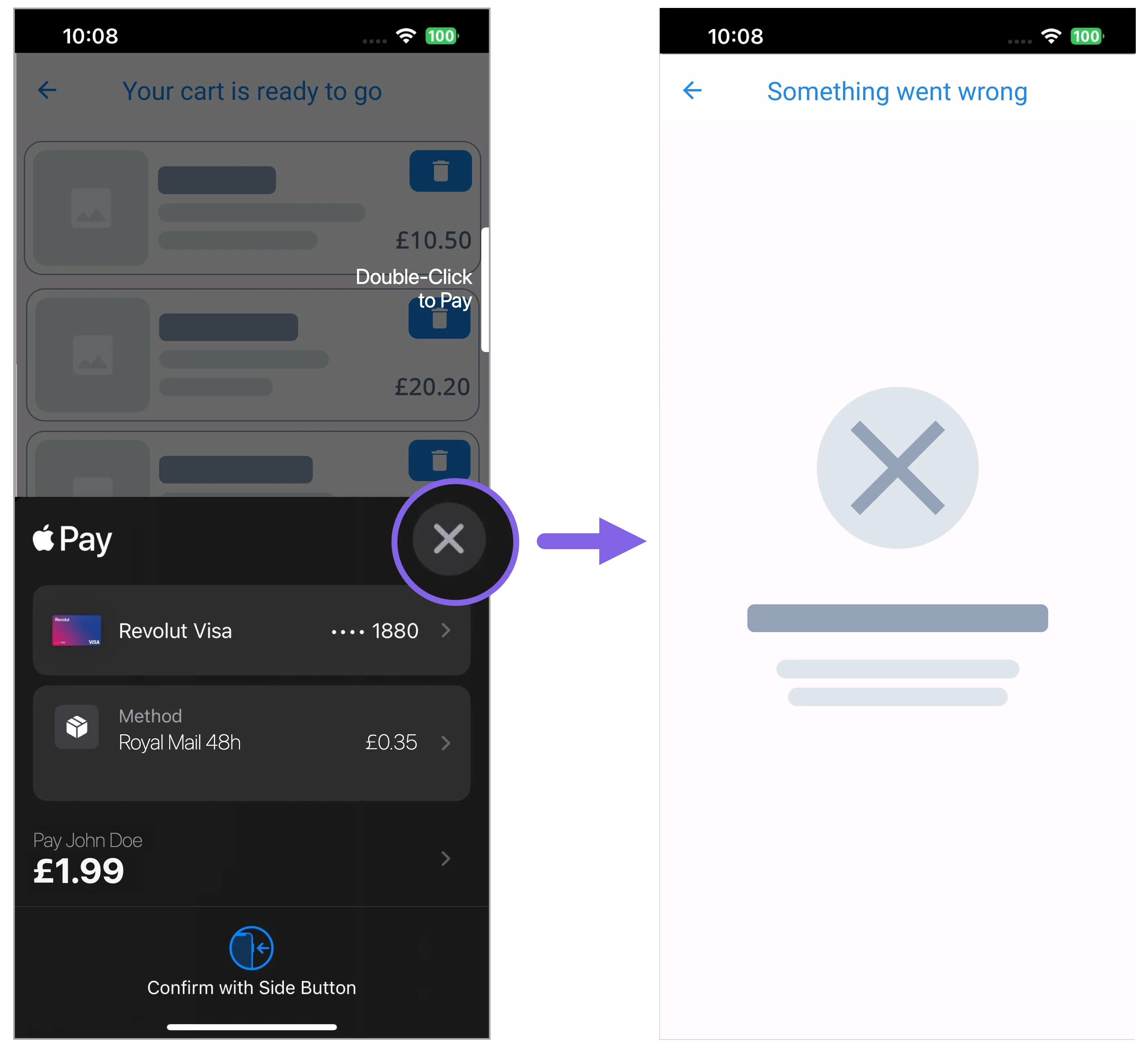 apple pay user cancels apple pay user cancels