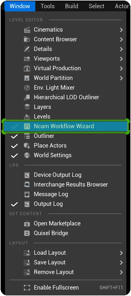 It is recommended that the Ncam Workflow Wizard is used to configure the various assets that are required by the Composure compositing It is recommended that the Ncam Workflow Wizard is used to configure the various assets that are required by the Composure compositing