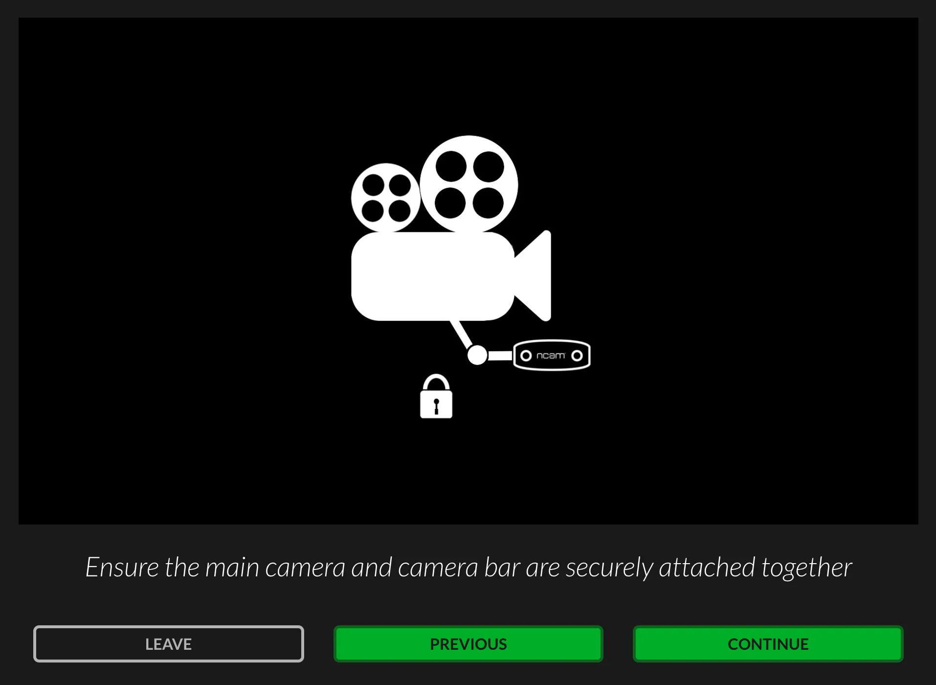 Camera bar and main are secured together